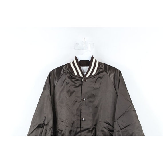 80s Streetwear Mens Medium Striped Lined Satin Bo… - image 2
