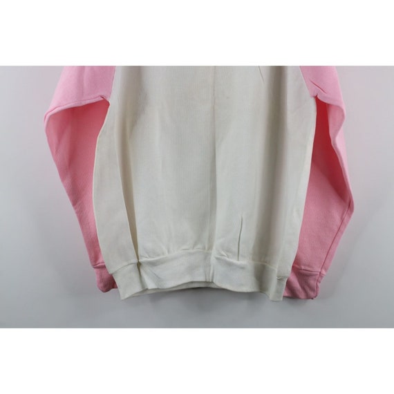 90s Streetwear Womens XL Blank Distressed Color B… - image 10