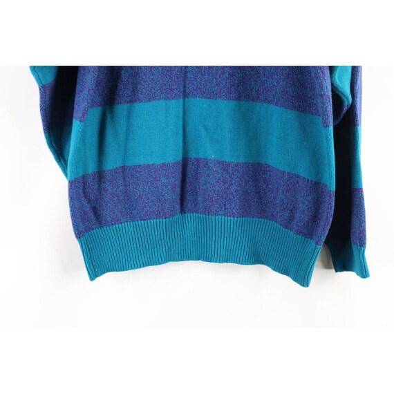 90s Streetwear Womens Large Striped Color Block P… - image 7