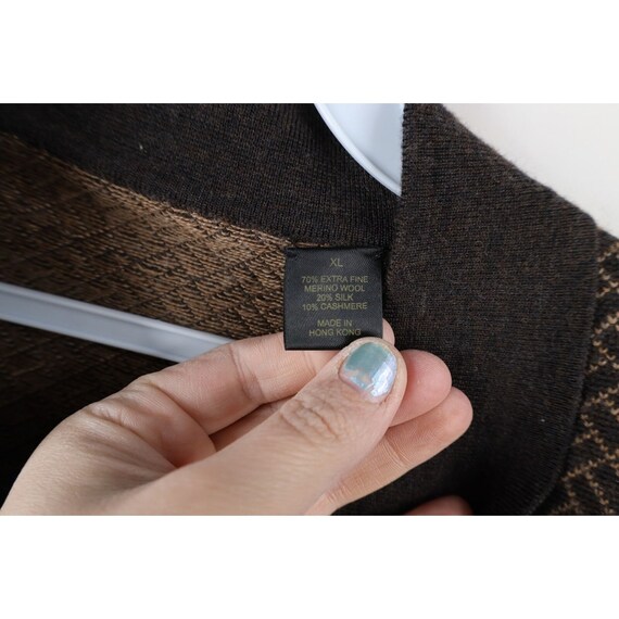 90s Streetwear Mens XL Wool Silk Cashmere Knit Co… - image 4