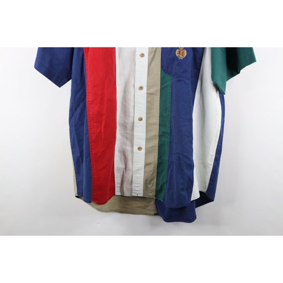 90s Streetwear Mens Large Faded Rainbow Striped C… - image 3