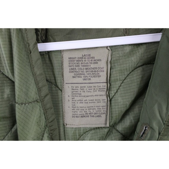 90s Mens Large Military Issued Cold Weather Coat … - image 4