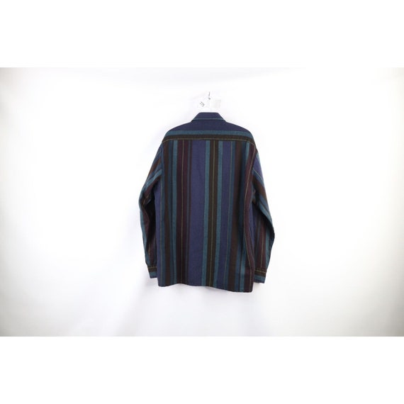 90s Streetwear Mens Medium Rainbow Striped Knit C… - image 6
