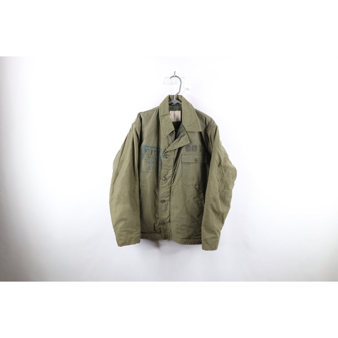 70s Vietnam War Mens Large US Navy Cold Weather Permeable A-2 Deck ...