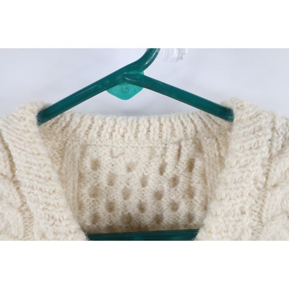 50s Rockabilly Womens XS Donegal Wool Cable Knit … - image 5