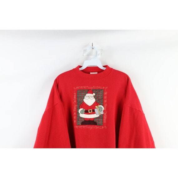 90s Streetwear Womens XL Faded Christmas Santa Cl… - image 2