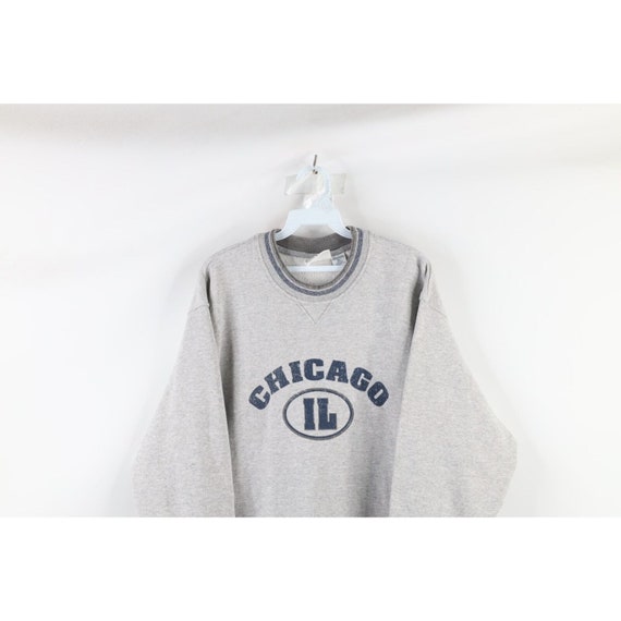 90s Streetwear Mens XL Spell Out Chicago Crewneck… - image 2