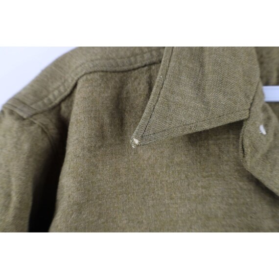 40s Mens 16 34 Distressed Wool Military Collared … - image 10