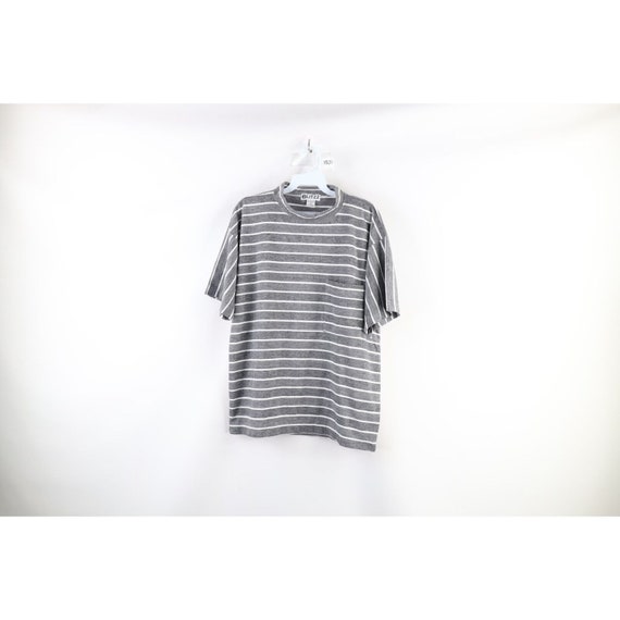 90s Streetwear Mens Size Small Striped Color Bloc… - image 1