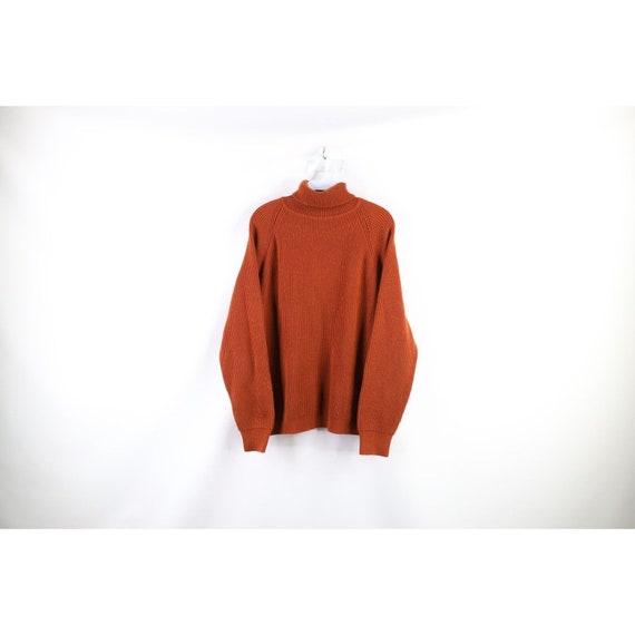 70s Streetwear Mens Large Chunky Ribbed Knit Turt… - image 1