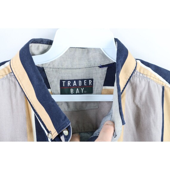 90s Streetwear Mens 2XL Faded Striped Color Block… - image 5