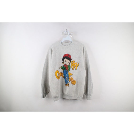 90s Womens Large Distressed Hip Hop Betty Boop Cre