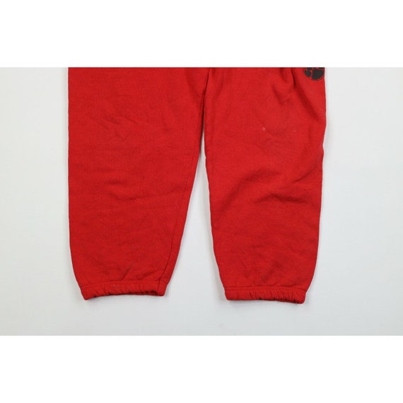 90s Streetwear Mens XL Faded Paw Print Sweatpants… - image 3