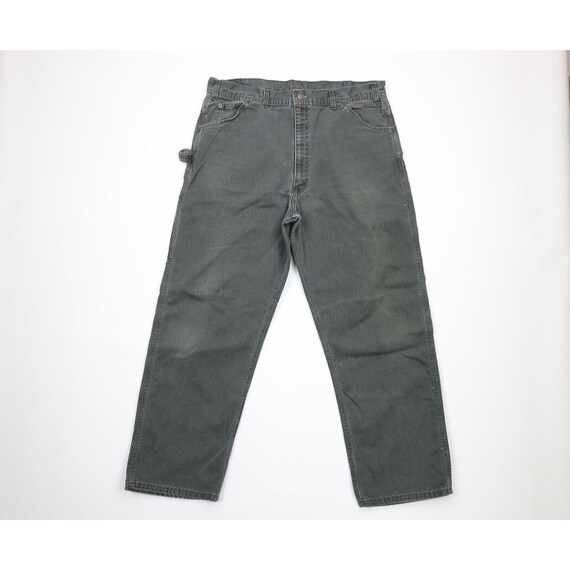 90s Streetwear Mens 38x30 Faded Wide Leg Canvas C… - image 1