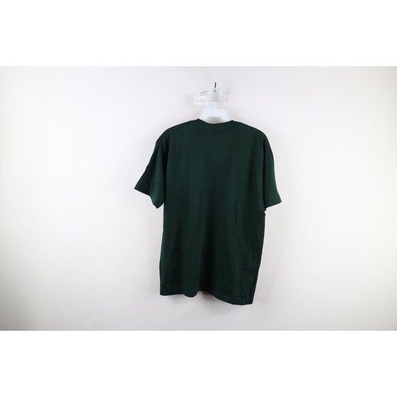 90s Streetwear Mens Large Blank Short Sleeve Pock… - image 8