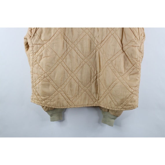 50s 60s Mens XL Distressed Blank Quilted Puffer W… - image 10