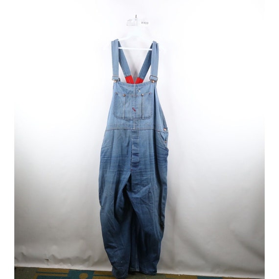 60s 70s Big Mac Mens 46x30 Thrashed Wide Leg Denim Jean