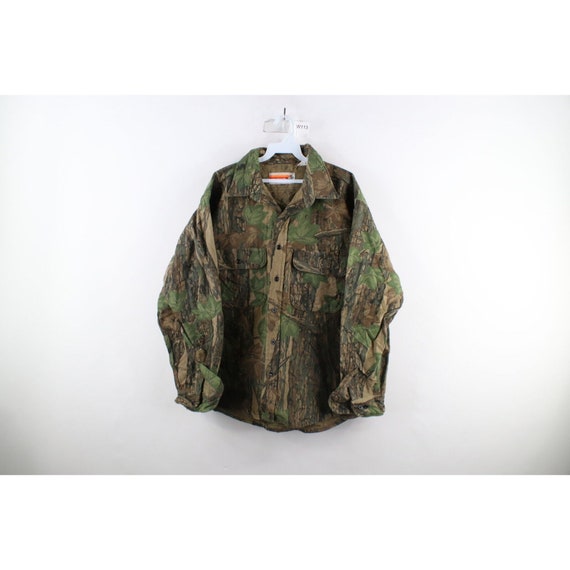 Timber King Vintage Mens Trebark Camo Quilted Jacket Large