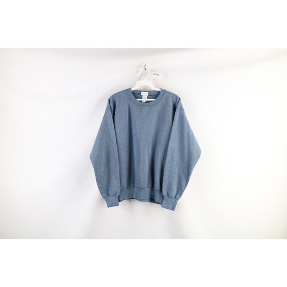 90s Streetwear Womens Medium Faded Blank Crewneck… - image 1