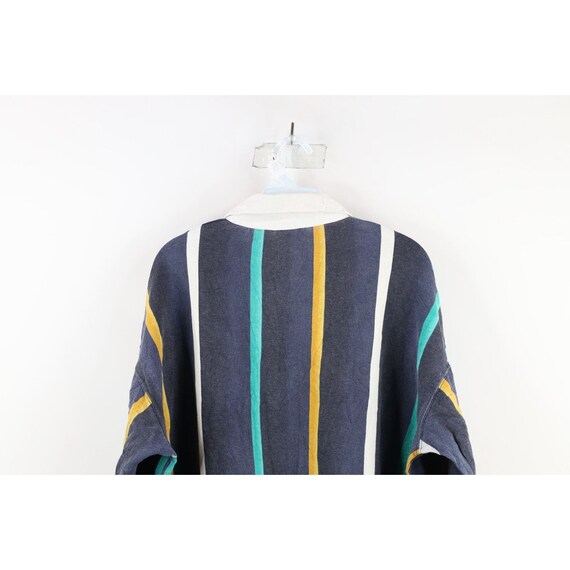90s Streetwear Mens XL Faded Striped Long Sleeve … - image 8