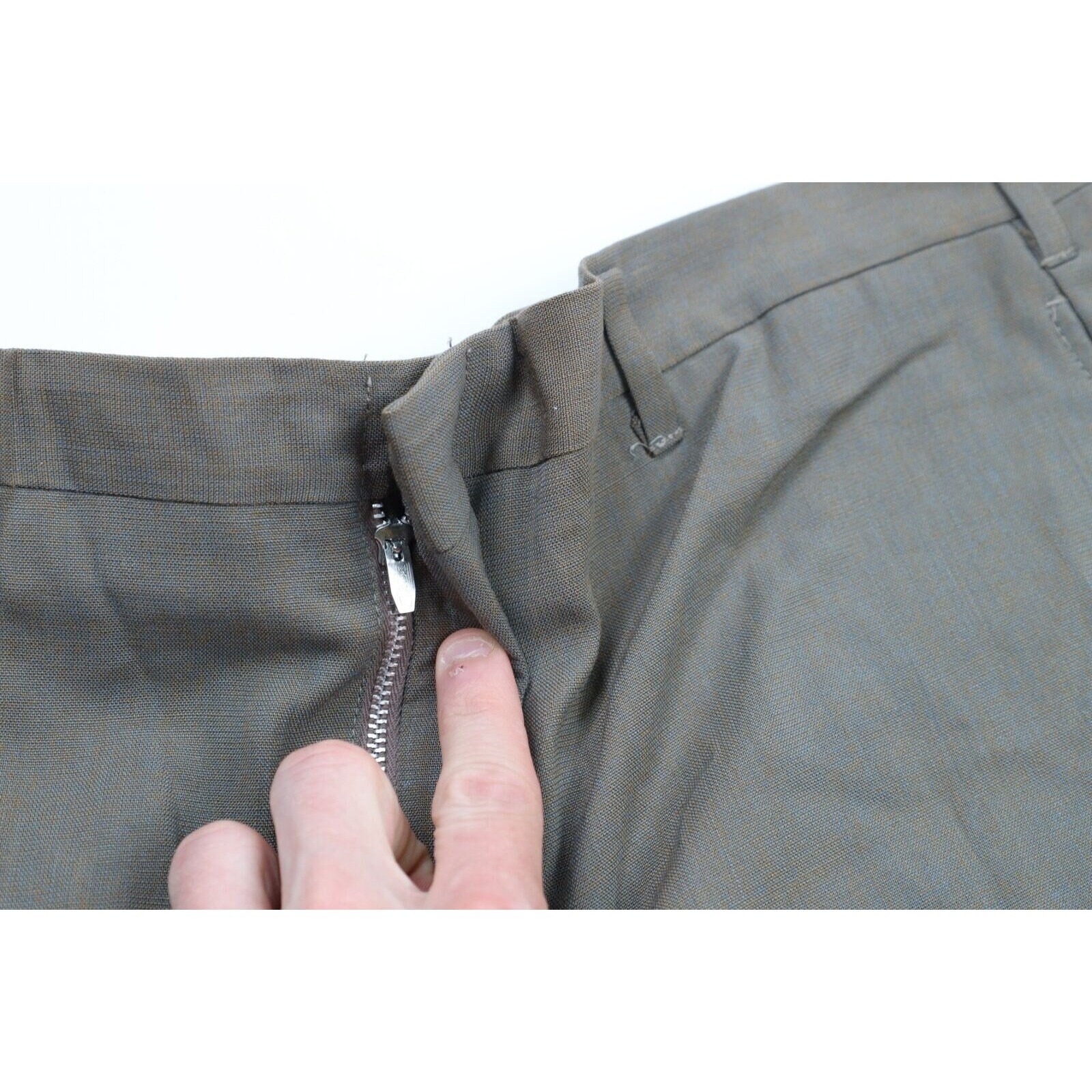 NOS Vintage 50s Mens 36 Gabardine Rayon Blend Flat Front