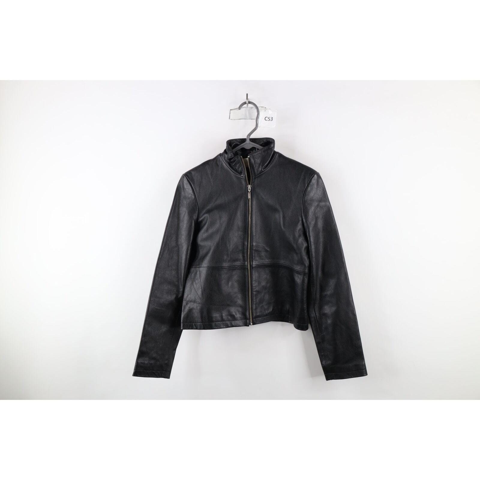 Esprit Leather Coat - Etsy