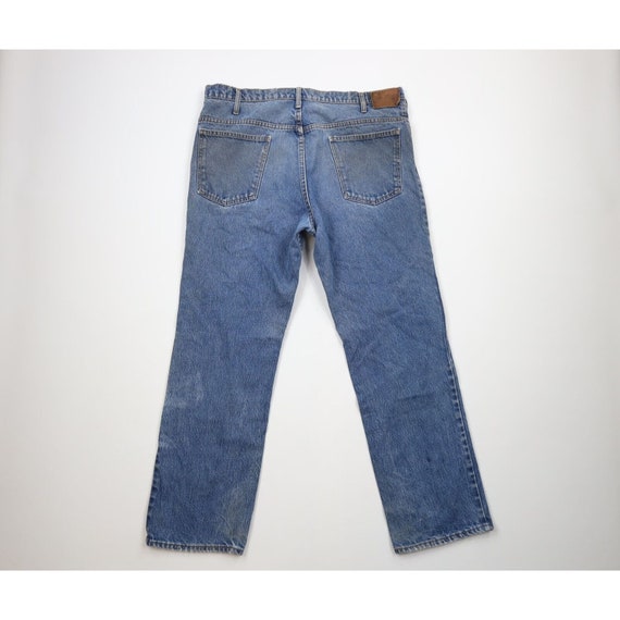 70s Streetwear Mens 38x30 Thrashed Bootcut Denim … - image 9