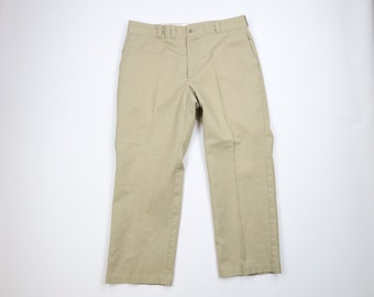 70s Oshkosh B'Gosh Mens 38x28 Flat Front Wide Leg Work Chino Pants USA, Vintage OshKosh B Gosh Chino Pants, Mens Wide Leg Work Pants, 1970s