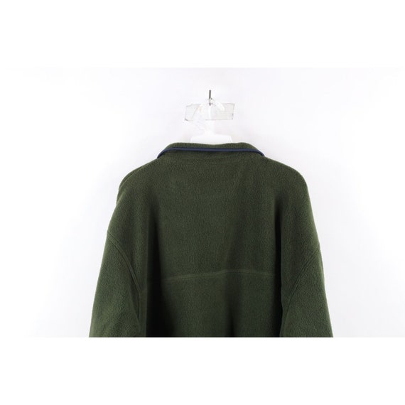 90s Streetwear Mens Medium Blank Snap Button Flee… - image 7