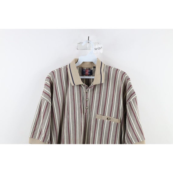 90s Streetwear Mens Large Faded Rainbow Striped C… - image 2