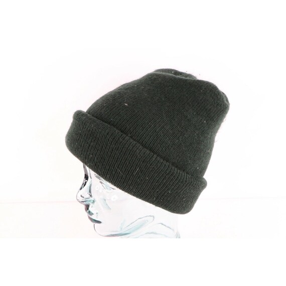 90s Streetwear Blank Chunky Knit Wool Winter Bean… - image 2