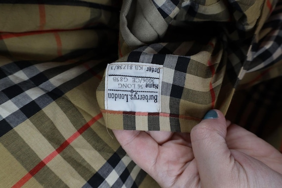 90s Burberry Mens 56 Long Novacheck Plaid Wool Li… - image 10