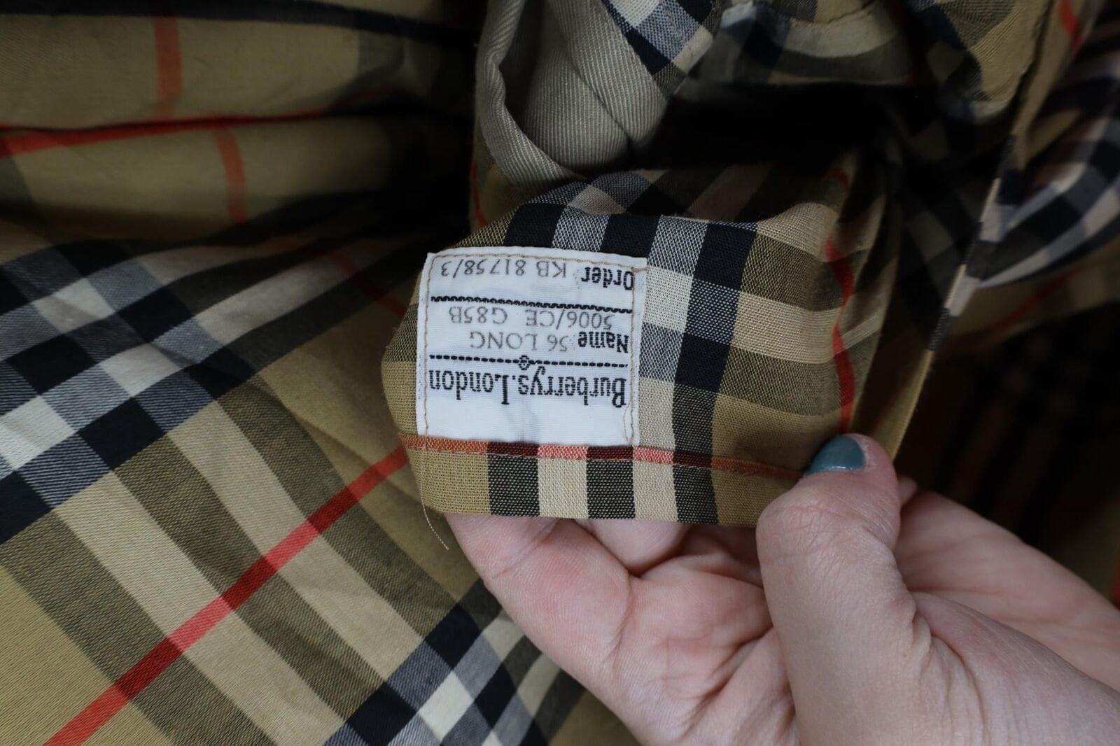 Vintage Burberry Jacket Wool Nova Check Coat Jacket Blue