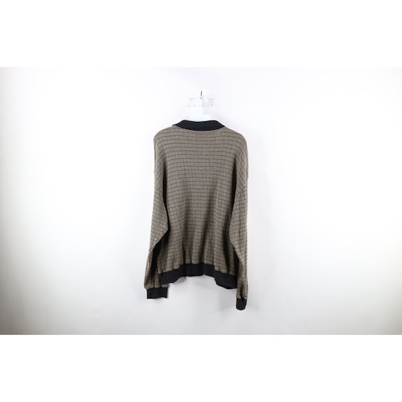 90s Streetwear Mens XL Faded Striped Knit Collare… - image 5