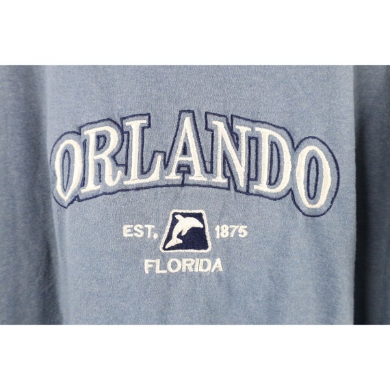 90s Streetwear Mens Medium Faded Spell Out Orland… - image 4