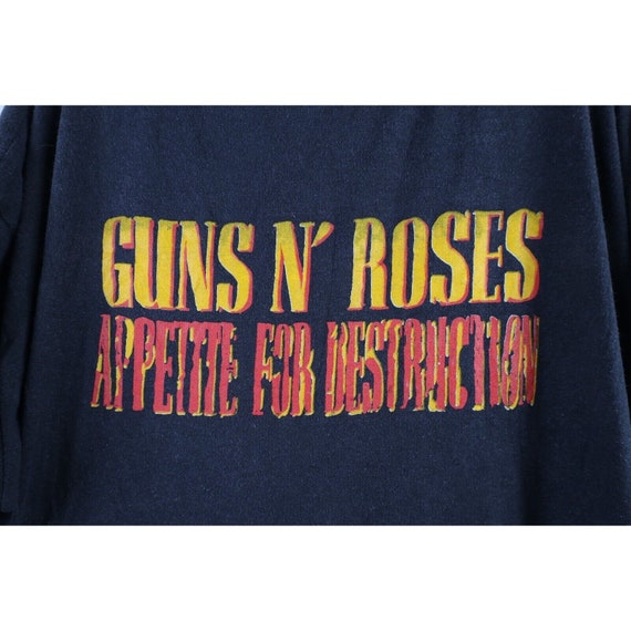 80s Men XL Distressed Guns N Roses Appetite For D… - image 10