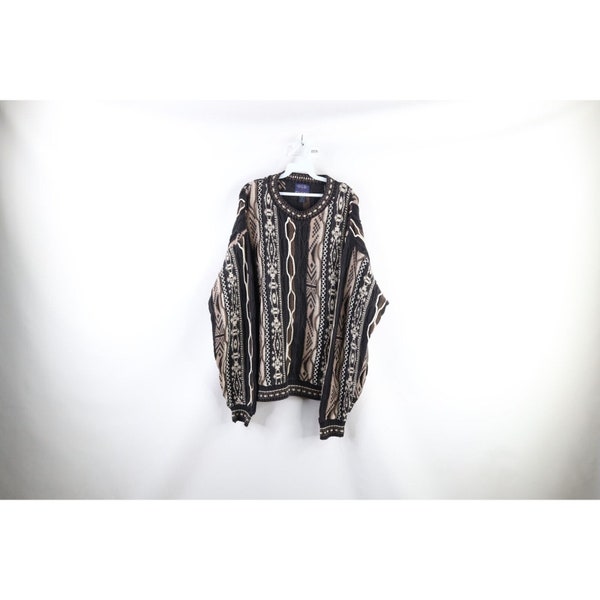 90s Coogi Style Mens XL Faded Ed Bassmaster Knit Cosby Dad Sweater USA, Coogi Style Faded Dad Sweater, Mens Ed Bassmaster Cosby Sweater USA