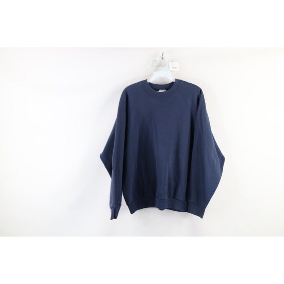 90s Streetwear Womens XL Faded Blank Heavyweight … - image 1