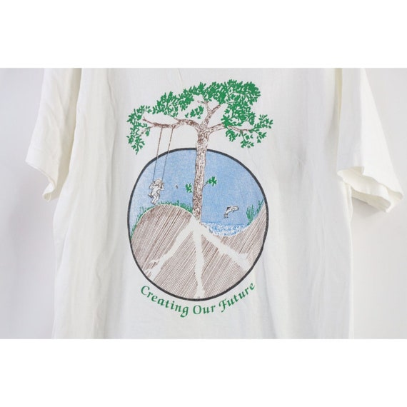 90s Streetwear Womens Large Nature Tree Peace Sig… - image 4