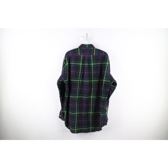 90s Ralph Lauren Mens Medium Faded Rainbow Plaid … - image 6