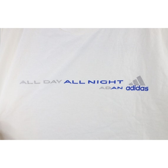 Vintage Y2k 2000 Adidas Mens XL Spell Out ADAN Al… - image 4