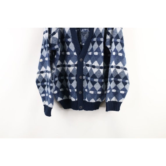 90s Streetwear Mens Small Distressed Geometric Kn… - image 3