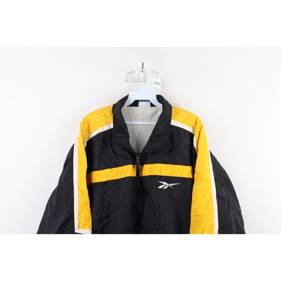 90s Reebok Mens 3XL Distressed Lined Full Zip Win… - image 2