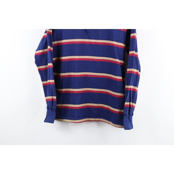 90s Streetwear Womens Medium Faded Striped Long S… - image 3