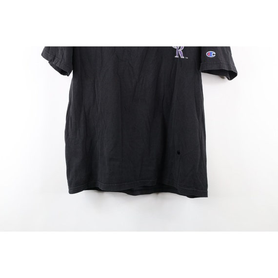 90s Champion Mens Large Thrashed Spell Out Colora… - image 3