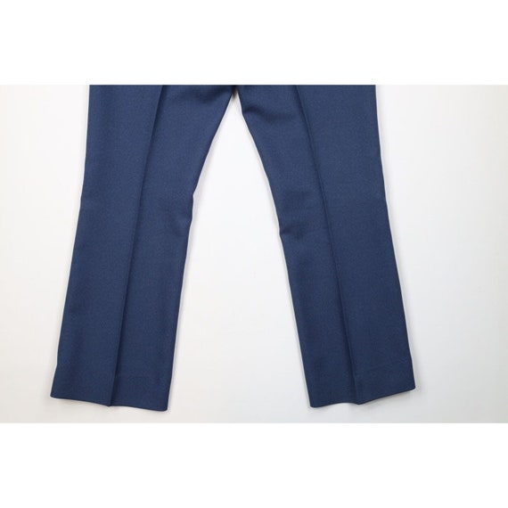 70s Streetwear Mens 38x32 Knit Flared Wide Leg Be… - image 10