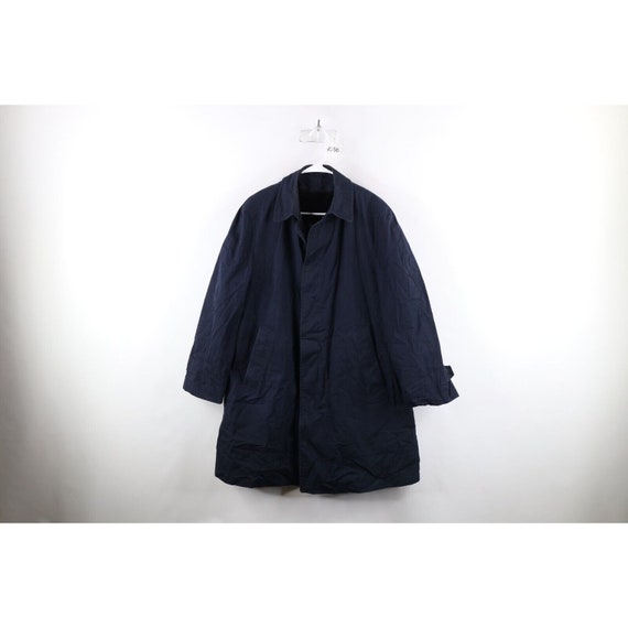70s Streetwear Mens 38S Distressed Lined Trench C… - image 1