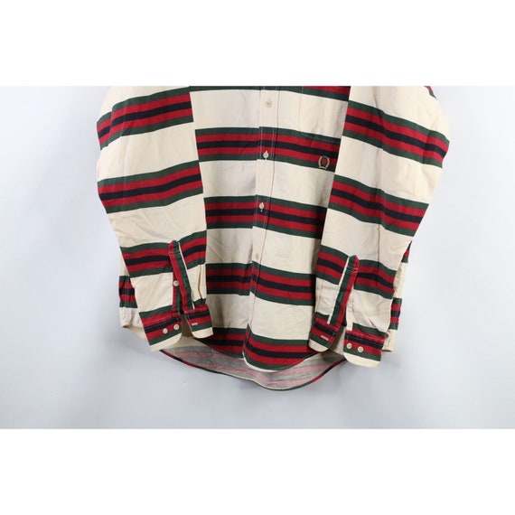 90s Tommy Hilfiger Mens XL Striped Color Block Co… - image 3