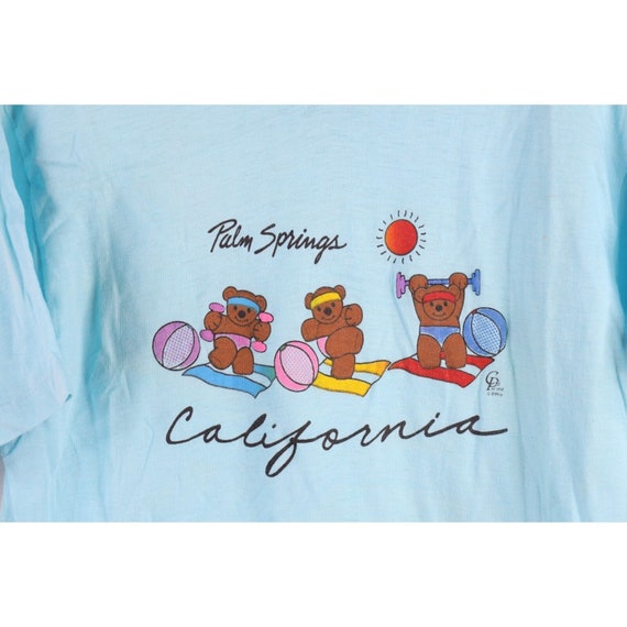 80s Streetwear Womens Large Spell Out Bears Calif… - image 3