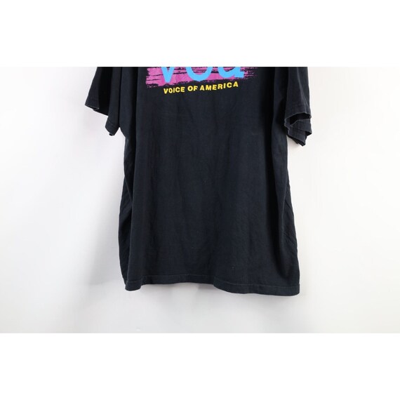 90s Streetwear Mens XL Faded Spell Out VOA Voice … - image 3